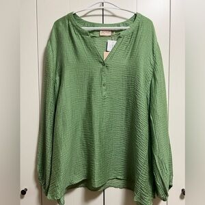 NWT Wasabi Concept Tunic Green size XL